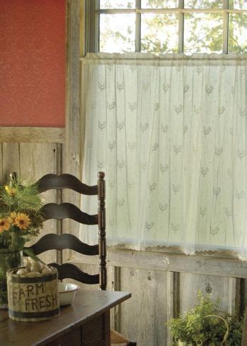 Country Rooster Curtains by Heritage Lace | Rustic curtains, Lace curtains, French country ...