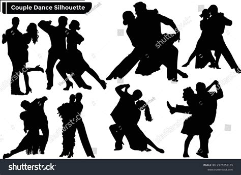 Group People Dancing Silhouette Vector Illustration Stock Vector ...