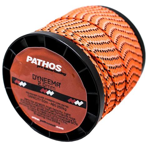 Shop Pathos Dyneema Cord 2mm Orange 50m | Freediving Warehouse