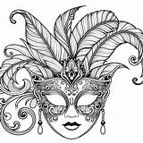 Coloring Pages Masks For Carnival sketch template