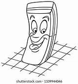 Coloring Page Book Rubber Eraser Stock Vector Royalty Free  sketch template
