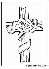 Coloring Pages Of Crosses And Roses sketch template