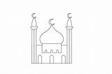 Islamic Beautiful Mosque Coloring Pages Graphic By Magangsiswasmk  sketch template