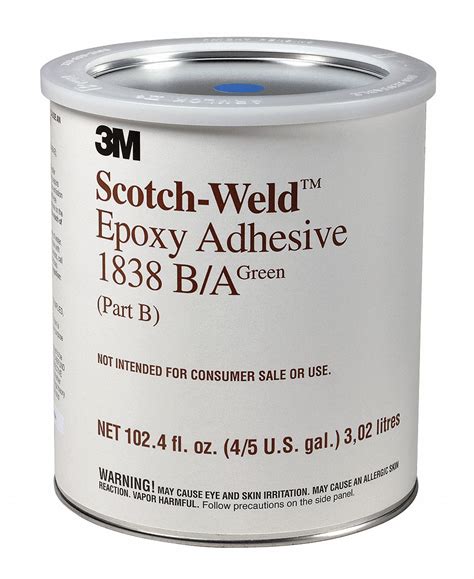 3M 1838, Epoxy Adhesive, Can, 1 gal., Green, 1 hr. Work Life, PK 2 - 2JBY4|1838 - Grainger