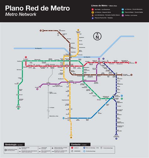 Plano de Red - Tu Viaje - Metro de Santiago