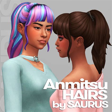 saurussims: Anmitsu Hairs Two cute medium length... - Saurus