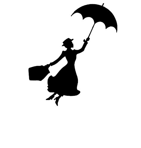 Mary Poppins Silhouette at GetDrawings | Free download