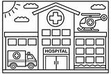 Modern And Large Hospital Coloring Pages For Kids sketch template