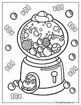 Gumball Machine Coloring Page sketch template