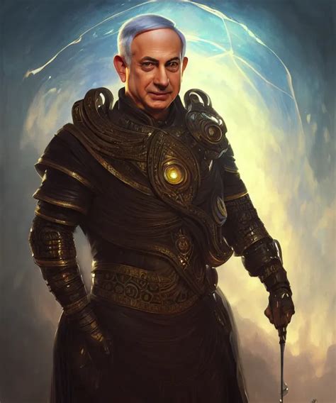 Benjamin Netanyahu as a fantasy magic man portrait, | Stable Diffusion