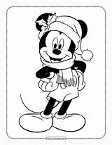 Mickey Mouse Ready For Christmas Coloring Page sketch template