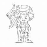 Coloring Flag  Pages Mimi Panda sketch template