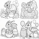 Easter Egg Dragon Coloring Page Printable Book  Home sketch template