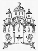 Coloring Orthodox Pages Greek Icon Simboli Cristiani Icons Clipart Clip  sketch template