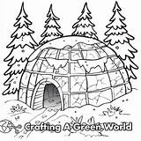 Igloo Coloring Pages  Free & Printable sketch template