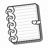 Notebook Coloring Page sketch template