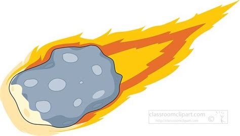 Space Clipart-asteroid falling from sky