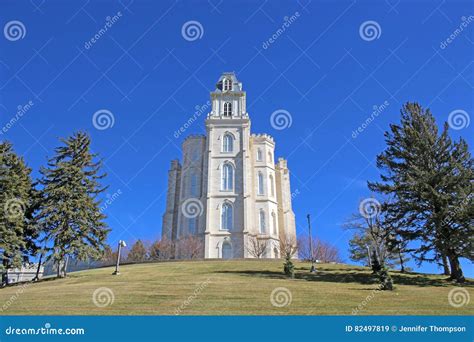 Manti Temple, Utah stock image. Image of hill, historic - 82497819