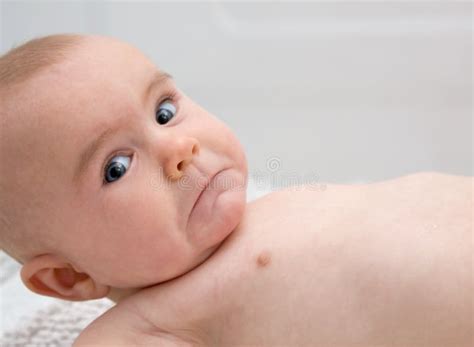 Sad baby face stock image. Image of hold, head, muscles - 11128941