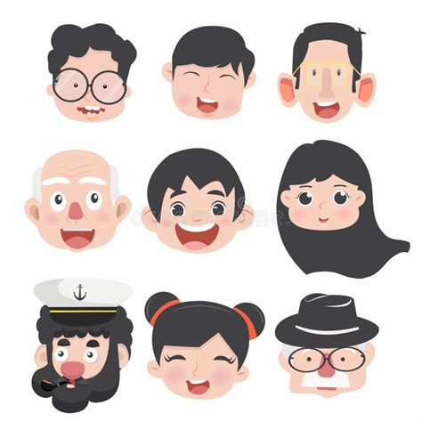 Collection of Funny Cartoon Avatars Stock Vector - Illustration of professional, manager: 112097008