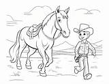 Free Printable Cowboy Coloring Pages sketch template