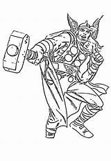Thors Hammer Coloring Page sketch template