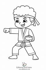 Karate Coloring Pages FREE 2025  And Learn sketch template