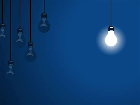 Blue Bulbs Design Powerpoint Templates - Arts, Black, Blue - Free PPT Backgrounds