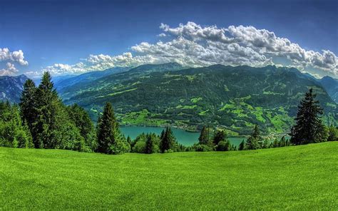 Swiss Alps In Summer Landscape, swiss landscape HD wallpaper | Pxfuel