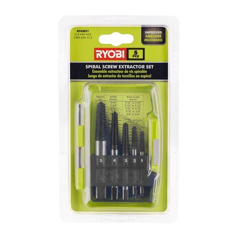 RYOBI Spiral Screw Extractor Set (5-Piece) A96SE51 - The Home Depot