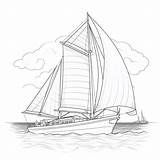 Yacht coloring Page – Coloring Corner sketch template
