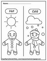 Hot Vs Cold Coloring Page Pages sketch template
