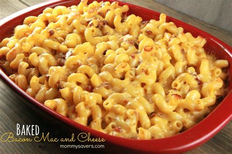 Baked Macaroni and Cheese with Bacon - Mommysavers