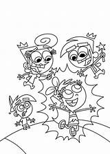 Four Characters In Fairly Odd Parents coloring Page  Download Print sketch template
