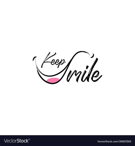 Keep smile logo design template Royalty Free Vector Image