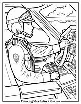 Pilot Coloring Pages Free PDF  Sheets For Kids sketch template