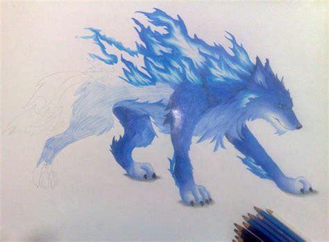 blue fire wolf by DSA09 on DeviantArt