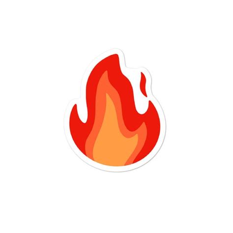 Fire Emoji Sticker | Etsy