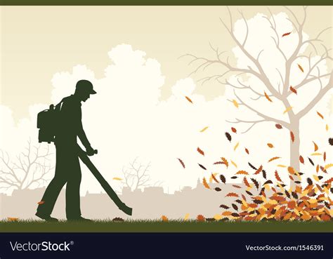 Leaf blower Royalty Free Vector Image - VectorStock