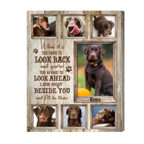 Dog Photo Collage Canvas, Personalised Pet Photo Frame, Custom Dog Wall Art