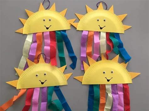 Smiling Sun With A Rainbow Paper Craft #Summercrafts #Crafts #Suncrafts #Craftsforkids # ...