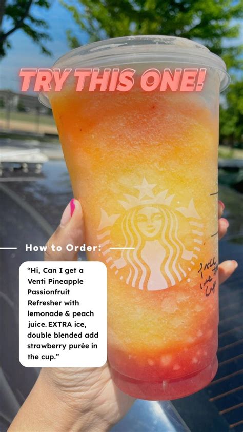 Best Way to Order this NEW Starbucks Summer Drink I Pineapple Passionfruit Frozen Starbucks Fa ...