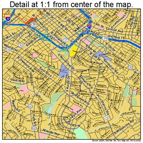 Charlotte North Carolina Street Map 3712000