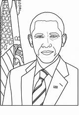 President Barack Obama Coloring Page Pages sketch template