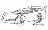 Dirt Late Model Race Car Coloring Pages sketch template