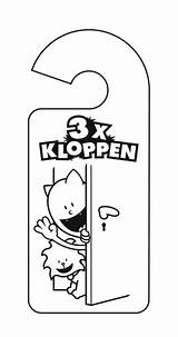 Deurhanger Deurhangers Kleurplaten Dinosaurus Storen Boos Animaatjes  sketch template