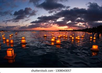 Floating Lanterns Water Photos, Images & Pictures | Shutterstock