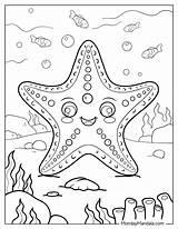 20 Starfish Coloring Pages Free PDF Printables sketch template
