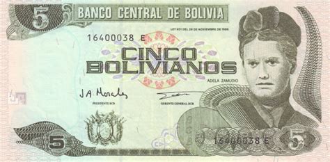 Outmoded Bolivian Boliviano Banknotes - Foreign Currency