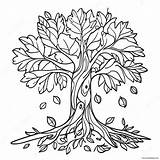 Colorful Fall Tree With Leaves Coloring Page 41714 32971 sketch template